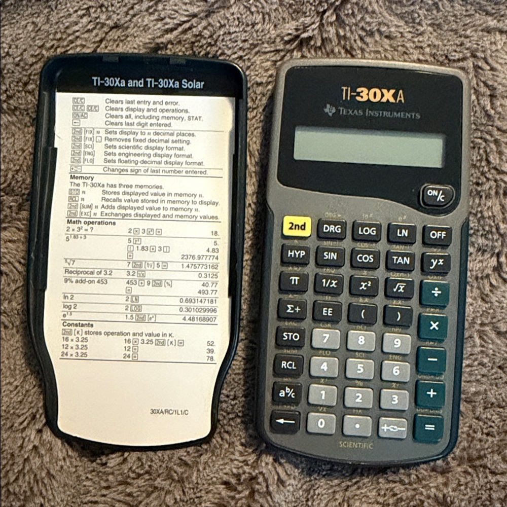 Texas Instrument TI-30X A needs battery